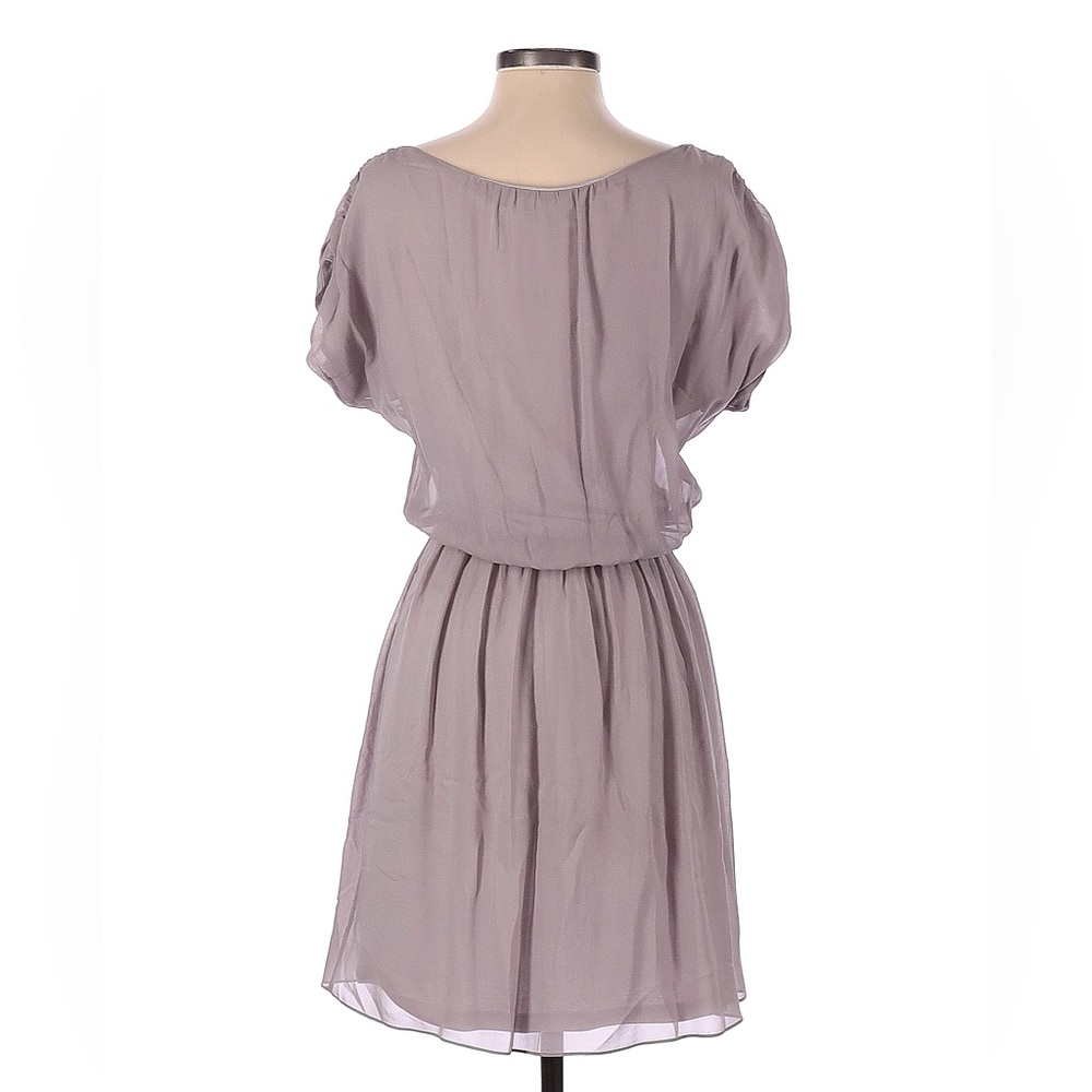 Alice + Olivia Mauve Sheer Mini Dress